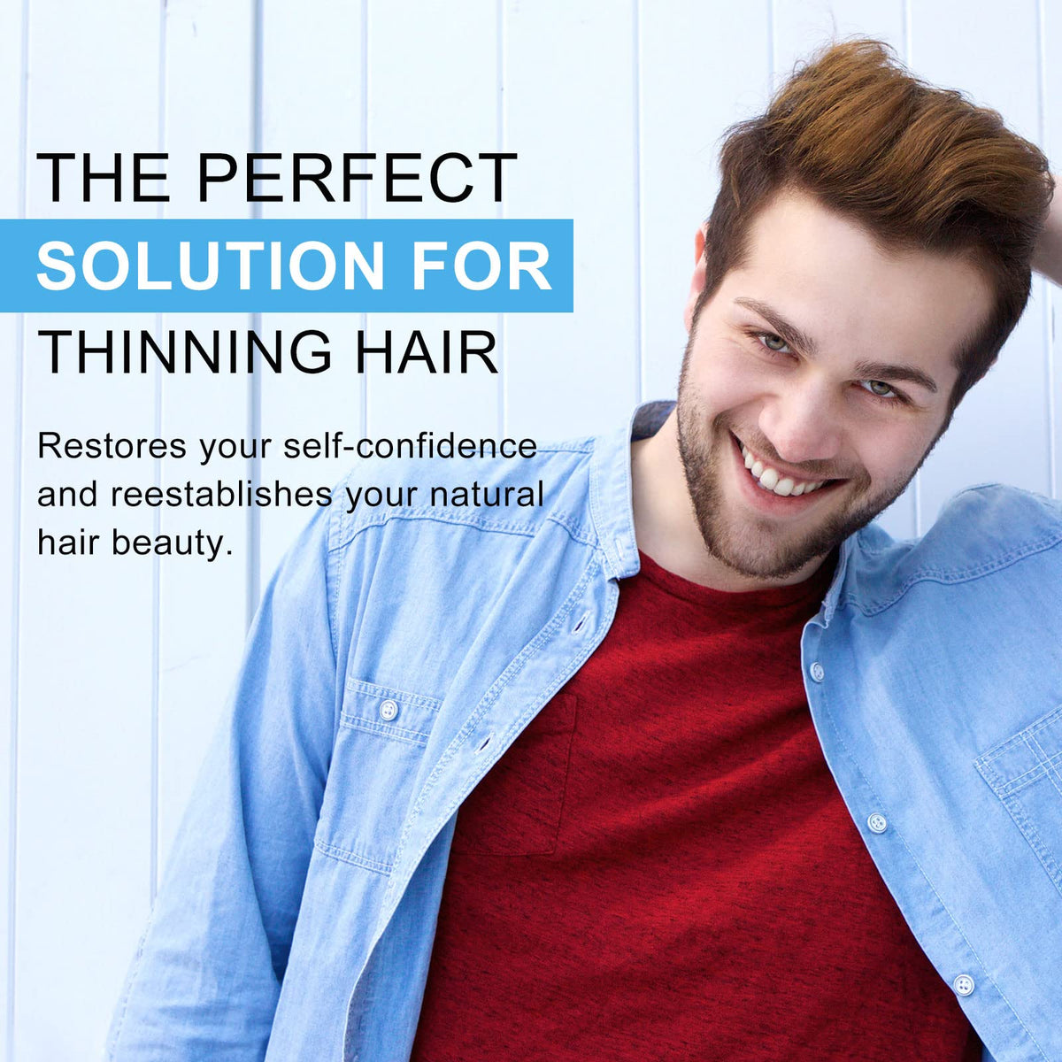 sefudun Natural Hair Building Fibres (DARK Brown) , Hair Fibres Powder for Thinning Hair, Instantly Fill in 15 Sec Women & Men 4 Shades- Hair Thickener and Topper for Fine Hair