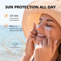 ChicNana Sunscreen SPF 100+, Sun Cream SPF 100 PA+++, Very High Protection Suncream Factor 100, Very Water + Sweat Resistant, Refreshing, Ultra Light UV Protetion Face Sunscreen Non Greasy & Non Sticky (80ml)