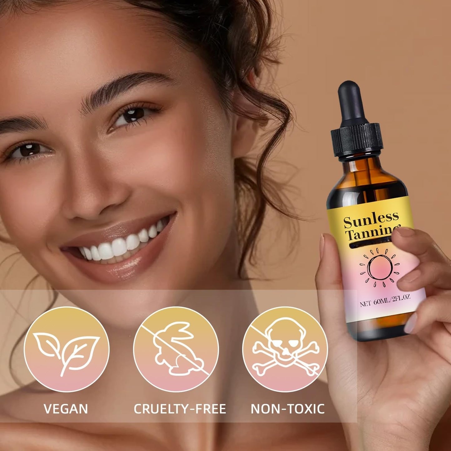 Sunless Tanning Drops To/drink,Tanning Oil Drops,Drin/kable Tanni/ng Dro/ps,Sunless Bronzing Dro/ps,Tani/ng Drop,Natural Skin Tone,Enhances Natural Tan,Nourishing and Moisturizing Bronzing Tanner