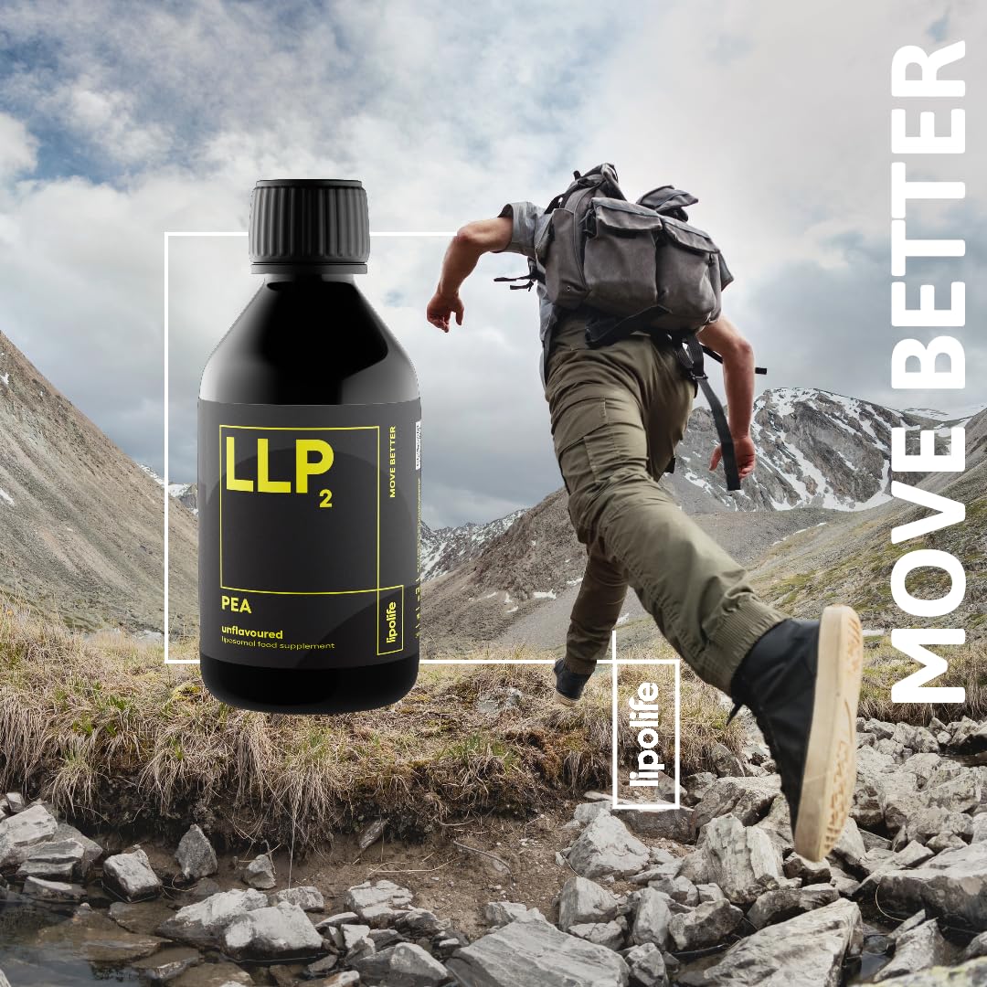 lipolife LLP2 - liposomal Pea Palmitoylethanolamide Levagen+ | High Strength | Enhanced Bioavailability | 48 Days Supply | Cognitive Health, Muscle Recovery | Helps Reduce Joint Pain and Inflammation