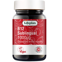 Lifeplan Vitamin B12 1000mcg. One month's Supply. Vegetarian & Vegan. Reduces Tiredness & Fatigue