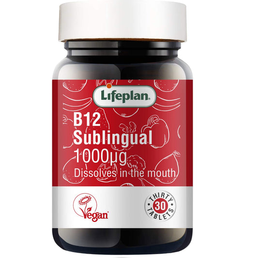 Lifeplan Vitamin B12 1000mcg. One month's Supply. Vegetarian & Vegan. Reduces Tiredness & Fatigue