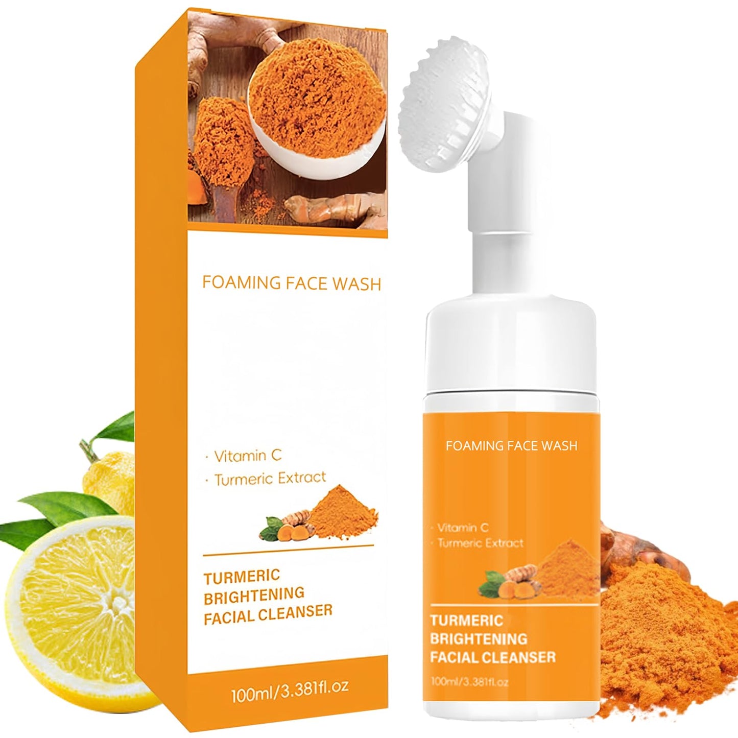 Turmeric Face Wash for Women - Turmeric Foaming Cleanser - Deep Cleansing Foaming Face Wash - Ultra-gentle Cleanser to Improve Impurities and Control Shine