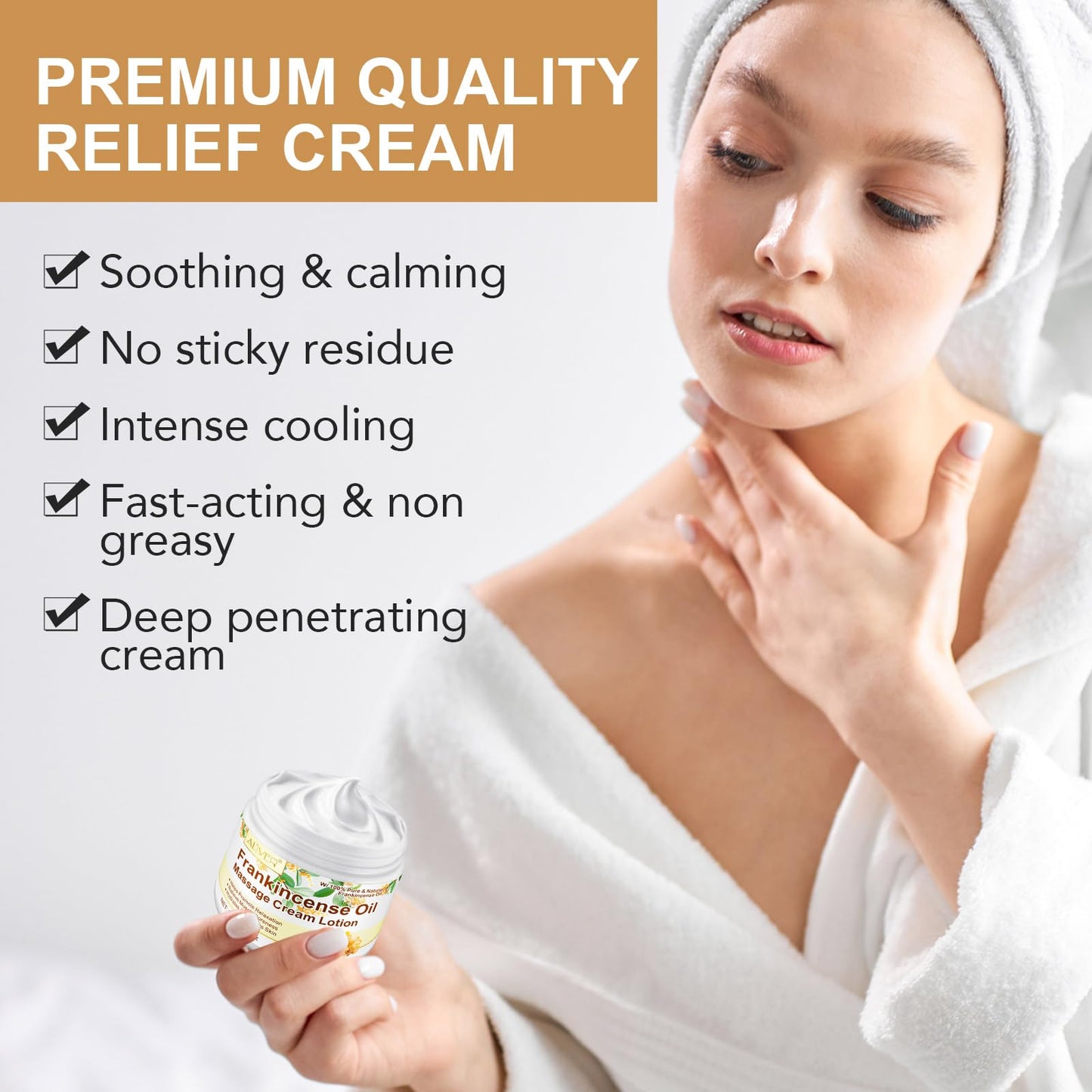 Frankincense Balm for Anti-Aging, Muscle Support โ Deep Moisturizing Frankincense Cream for Sensitive Skin, Dry Skin โ Skincare Moisturizer for Men & Women