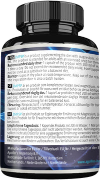 ZMP5P 375 mg per Portion - Magnesium, Zinc, Vitamin B6 in Chelated Form - 120 Vegan Capsules - 40 Day Supply - for Enhanced Health and Wellness - by Apollo’s Hegemony