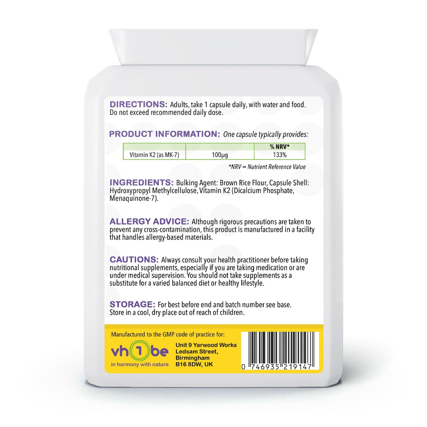 vh1be Vitamin K2 MK-7