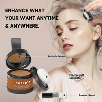 Mifeloy MIFELOY 2 Set Root Cover Up Powder, Light Brown, Touch Up Hair Color for Grey, Roots Coverage Powder for Thinning Grays Hairline, Roots Concealer for Beard Line Eyebrow, Instantly Conceals Hair Loss
