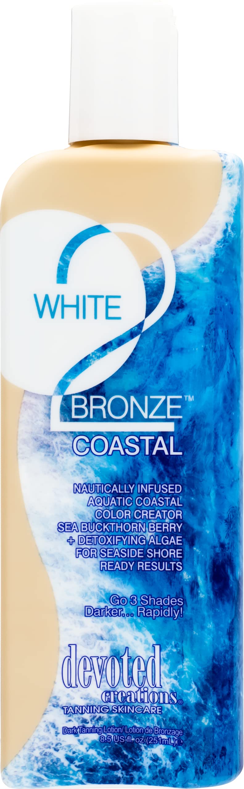Devoted Creations White 2 Bronze Coastal Blue Hued Tan Enhancer, 251 ml (Pack of 1)