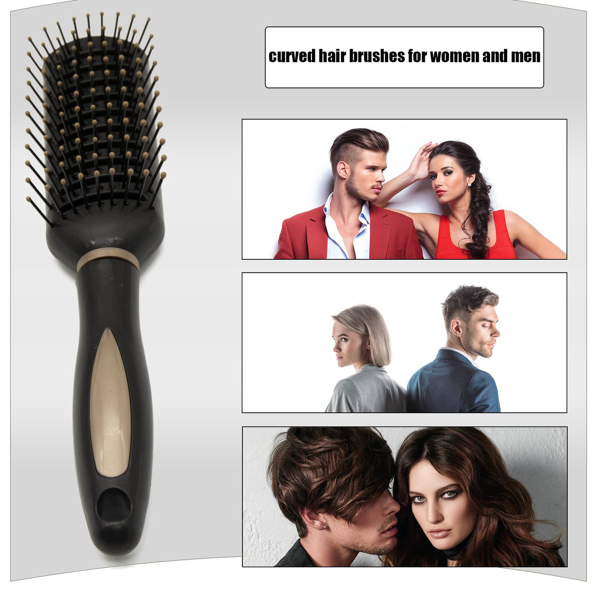 CODKU Vent Hair Brush, Detangling Vented Hair Brush for Men Women, 11 Row Hair Brush for Curly Hair, Vent Brush with Ball Tipped Bristles for Wet Dry Curly Straight Hair Blow Dry Brush,Black
