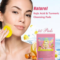 Sengwer 40pcs Exfoliating Kojic Acid And Turmeric Face Scrub Pads for Deep Cleansing and Oil Control
