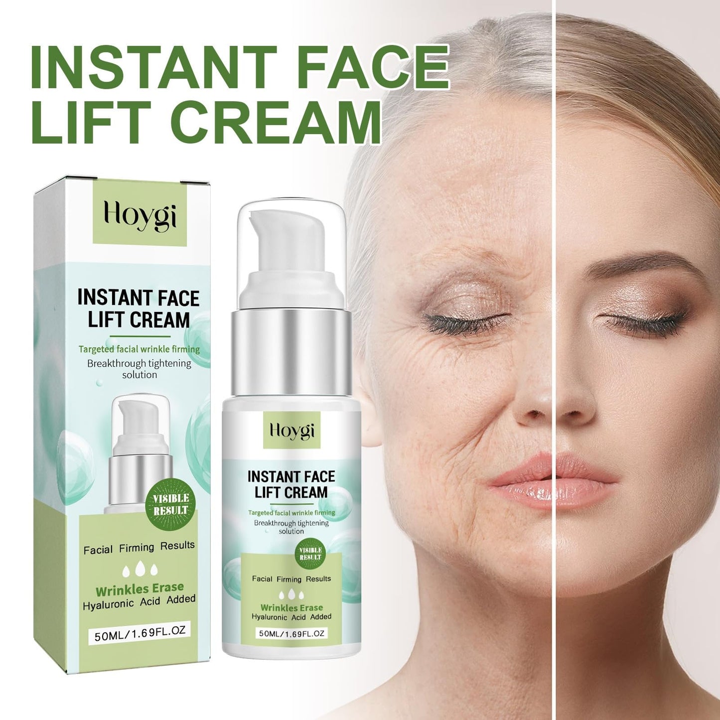 Siyinzu Skin Tightening Cream for Face,Anti Wrinkle Face Cream,Instant Face Lift Cream,Day and Night Cream for Women,Skin Firming Cream Serum for Women,Skin Cream for Loose Skin,Hyaluronic Acid Moisturizer