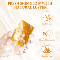 Nadiaen Turmeric Soap Handmade Turmeric Granular Soap Bar for Acne and Dark Spots Turmeric Soap for Face Natural Organic Turmeric Soap for Face & Body Deep Cleaning Moisturizing Erase Fine Lines Firm Pore