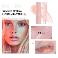 Summer Special Lip Butter Balm,Hydrating & Nourishing Lip Gloss,Conditioning Lip Mask and Lip Balm for Instant Moisture,Non-Greasy Soothes Dry Lip Care Oil,Lightweight Summer SPF Lip Balm (2pcs)