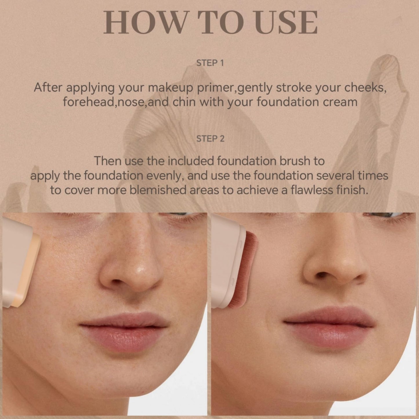 Makeup Multi-Use Full Coverage Concealer Stick,Makeup Found/ation Sti/ck,Cream Foun/dation With Built-In Brush,Flawless Eraser Foundation Sti/ck,Double Head Make-Up St/ick,Durable Cream Found/ation#3