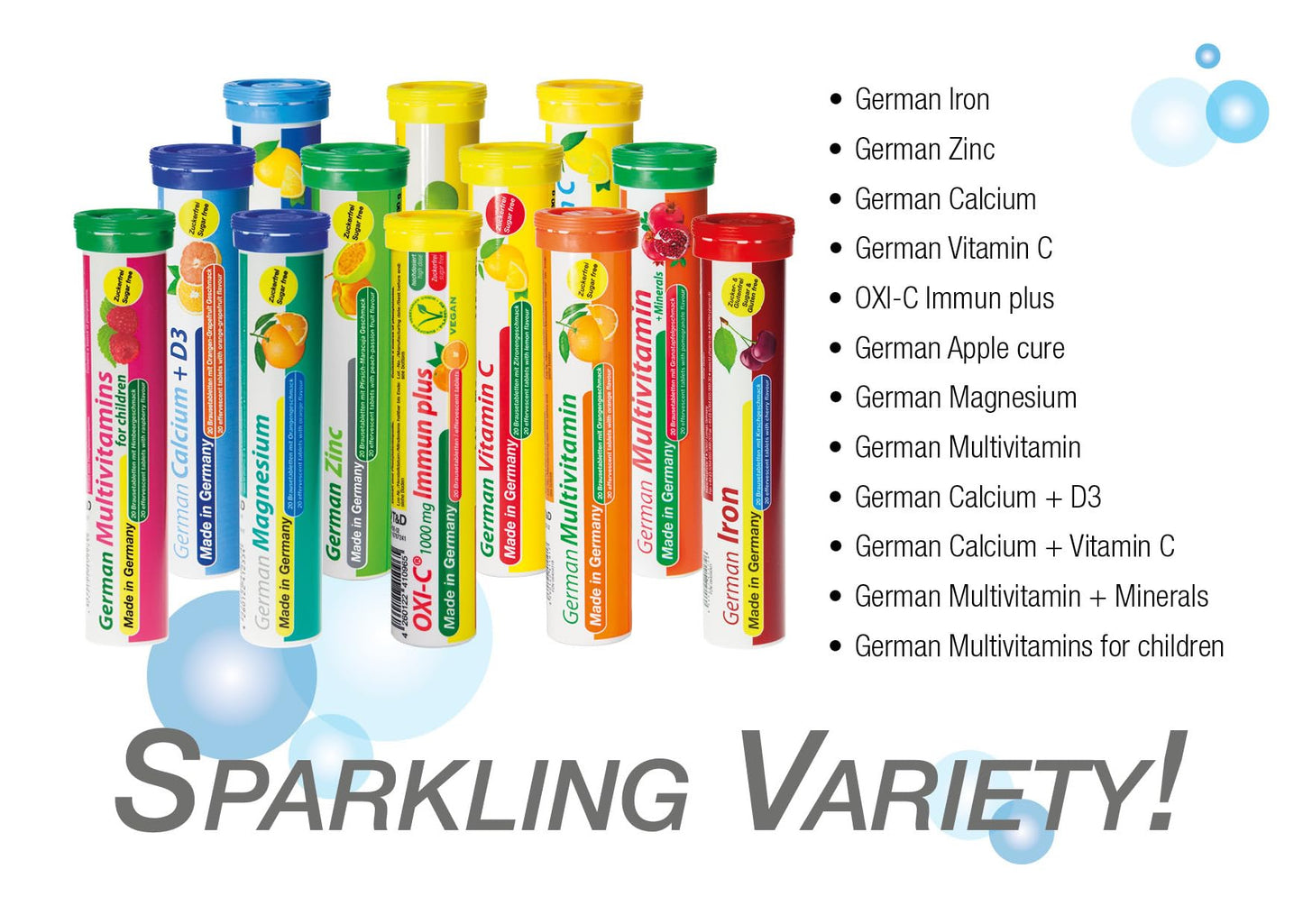 Vitamin C 180 mg - 2 x 20 effervescent Tablets - Lemon Flavor - T&D Pharma German Vitamin C - Made in Germany