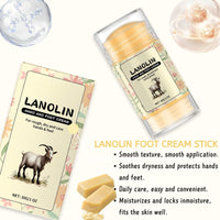 IZBEAUVO Lanolin Hand and Foot Cream Stick, Cracked Heel Repair Cream, Foot Moisturiser for Dry Feet, Heel Balm for Hard Skin & Calluses, Moisturising Foot Cream for Rough Hands and Feet,Hydrating & Nourishing