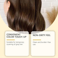 Safe and Convenient Comb Hair Dye,2-in-1 Hair Dye Comb,Fast-Acting Comb-Over D/ye,Waterproof and Sweat-Proof H/air D/ye C/omb,H/air Color Stick,Portable Ha/ir Colouring Cream(Black Brown,02#)