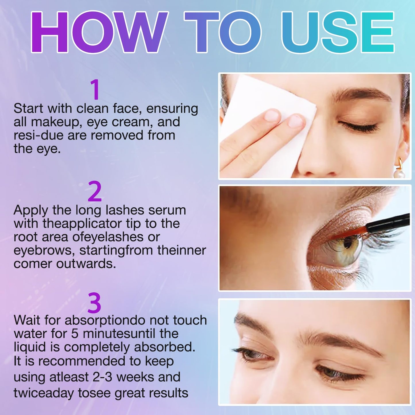 CLFJLXYX Eyelash Growth Serum for Lash-5ml,Lash Serum for Longer,Longer Eyelashes and Eyebrows,Eyelash Growth Serum-Natural & Safe Ingredients,Thicker Healthier Lashes
