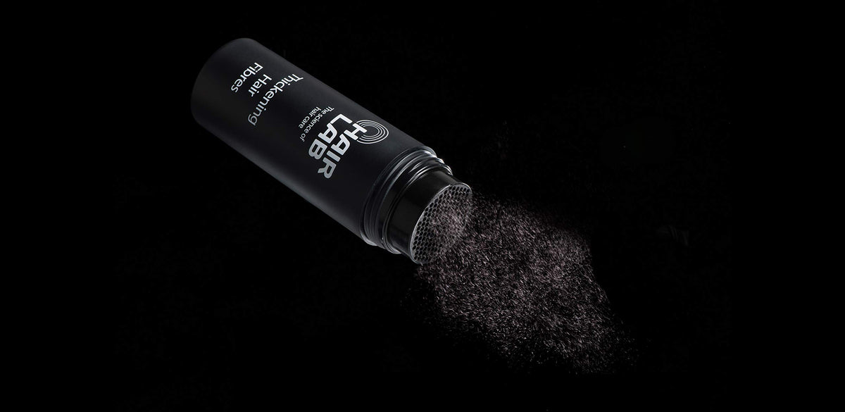 HairLab 100% Organic Hair-Thickening Keratin Fibres for Concealing Hair Loss and Thinning Hair - 30g Grey