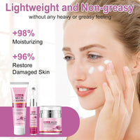 3PCS Snail Mucin Skincare Set for Women & Men – Hydrating & Repair Facial Kit with Cleanser, Eye Cream, Face Moisturiser – Korean Anti-Aging Routine for Glowing Skin, Dry & Sensitive Skin, Dull Skin