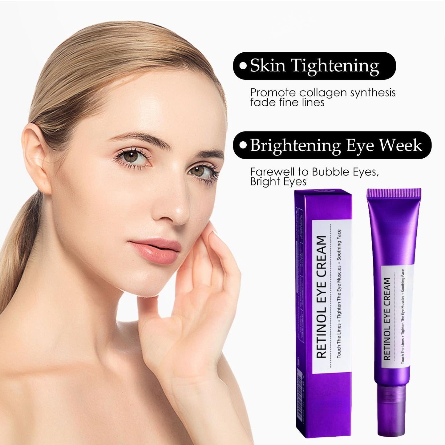 Retinol Intense Reactivating Eye Cream,Retinol Eye Cream,Dark Circles Under Eye Treatment Women,Anti Aging Eye Cream,Eye Cream for Dark Circles and Puffy Eyes,Eye Bags Remover,Eye Cream for Wrinkles