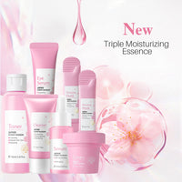 Skincare Gifts Set For Teenage Girls,Cherry Blossom Skincare Sets,Facial Kit,Pamper Sets For Women Gifts,Skin Care Sets & Kits - Cleanser, Face Serum, Face Cream,Toner,Eye Cream,Mask (SetA)