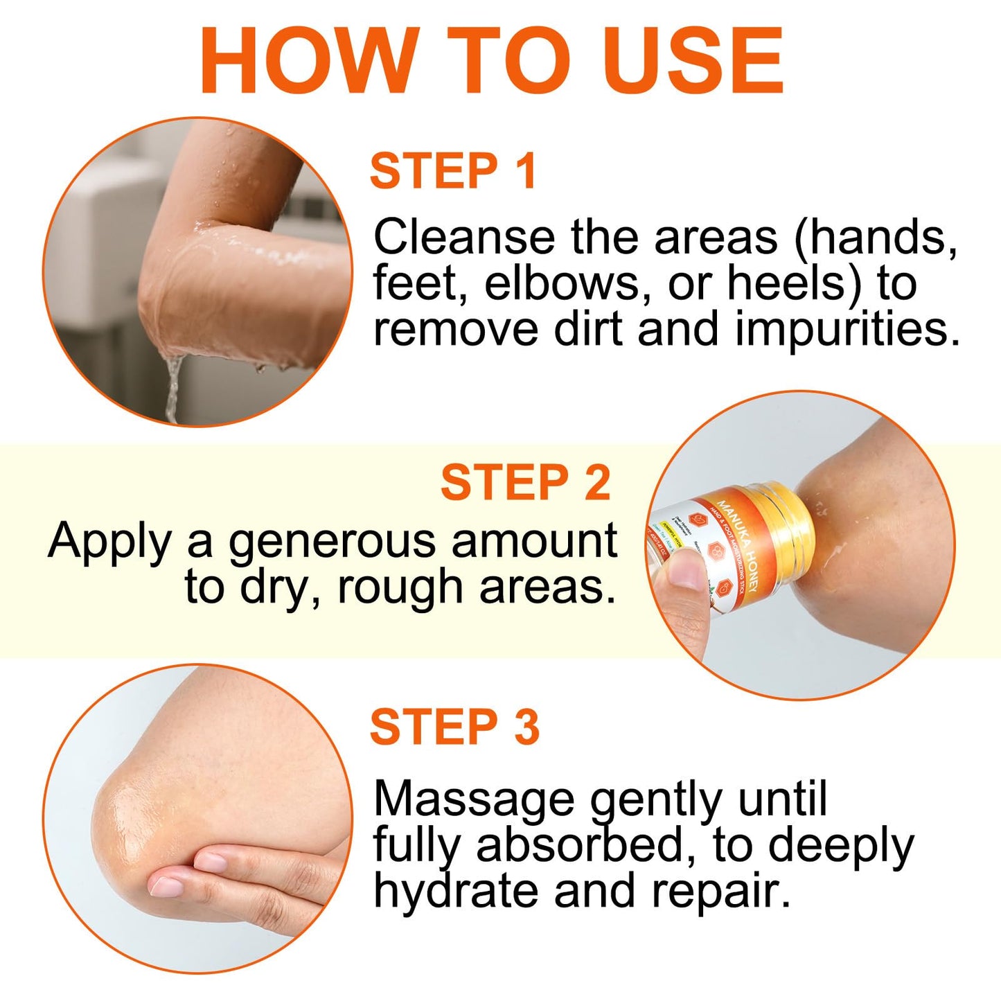 ThamGlow 2Pcs Manuka Honey Cream For Dry Feet, Cracked Heel Repair Cream, Honey Foot Balm, Softens Calluses, Exfoliates Dead Skin & Deeply Moisturises – Athletes Foot Treatment Heel Balm For Hard, Rough Skin