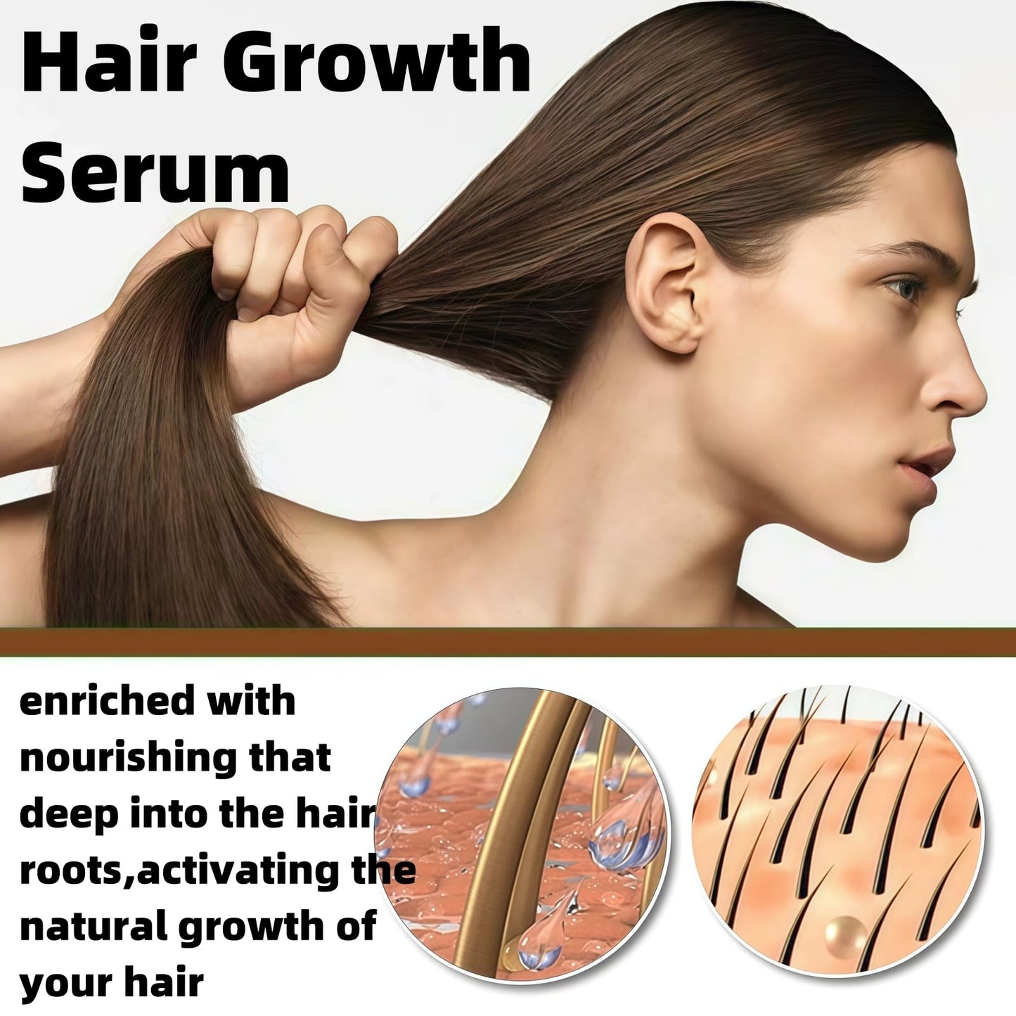 Oumun Hair Growth Serum,Hair Growth Roll-on Massage Essence,Hai-r Thickening Serum,Anti-Hai-r Loss,Fast Growing Ha-ir Gro-wth Ser-um,Ha-ir Ser-um for H-air Gro-wth,H-air Gr-owth Oil for Women