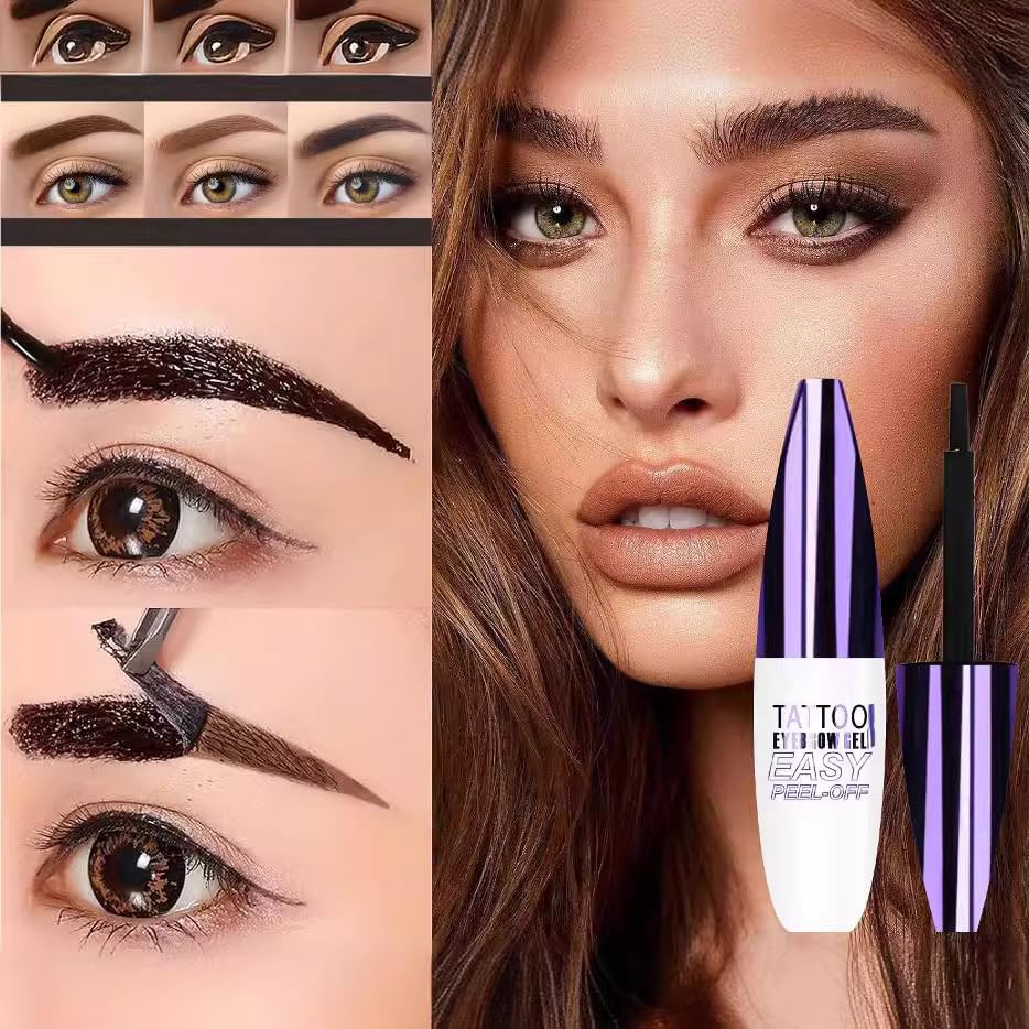 SHEBEEDO Peel Off Eyebrow Gel Brow Tint Eyebrow Tint Eyebrow Colours Eyebrow Pen Anti Smudge Lasting Eyebrow Gel Waterproof Brow Tint Lasts Up To 3 Days (#02)