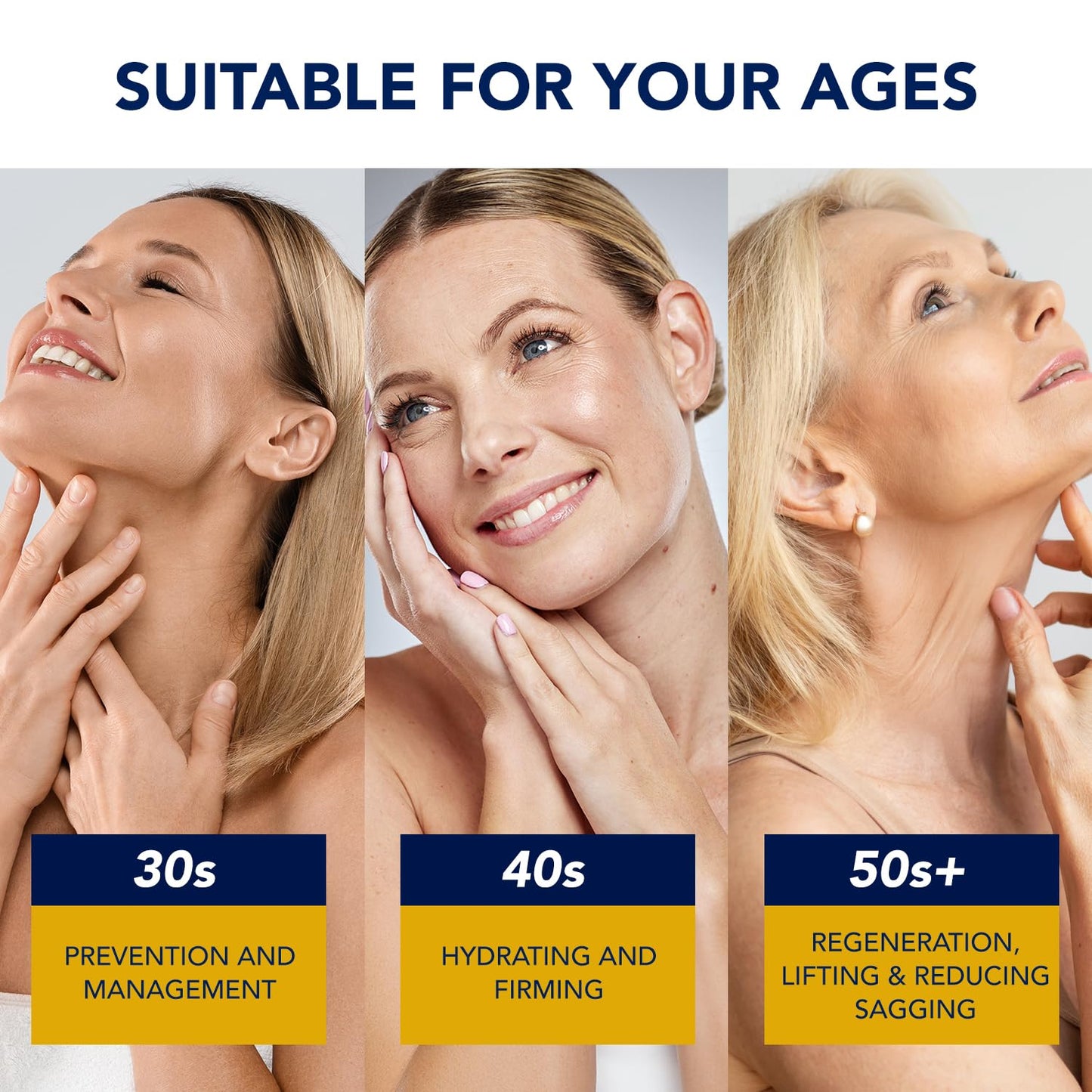 Neck Cream for Firming Tightening & Wrinkle: Korean Made Crepey & Sagging Skin Toning, Anti-Aging Cream for Décolleté, Chest - Acetyl Hexapeptide-8, Collagen Water, Peptides, Skin Derma Rejuven