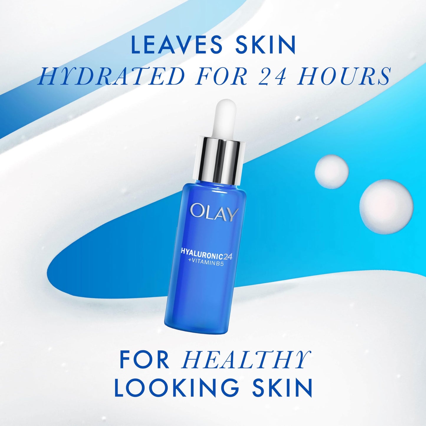 Olay Hyaluronic 24 + Vitamin B5 Ultra Hydrating Day Serum With Hyaluronic Acid, Vitamin B5 & Niacinamide For Smoother and Healthier Looking Skin, ml