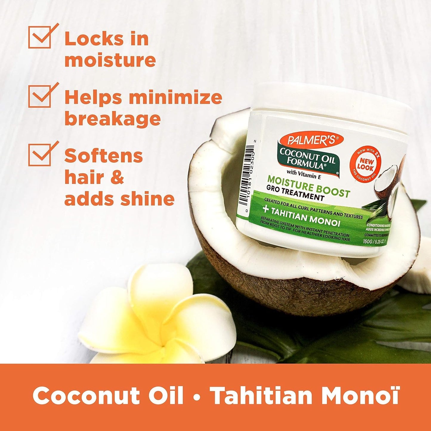 Generic Palmer Coconut Oil Formula Moisture-Gro Conditioning Hairdress 150g PACK OF 3