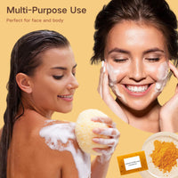 CTUBLIAUNX Kojic Acid Soap, Turmeric Soap Bar for Acne, Dark Spots, Hyperpigmentation, Smooth Skin, Deeply Moisturising with Natural Ingredients, Fit for Face, Body & All Skin Types