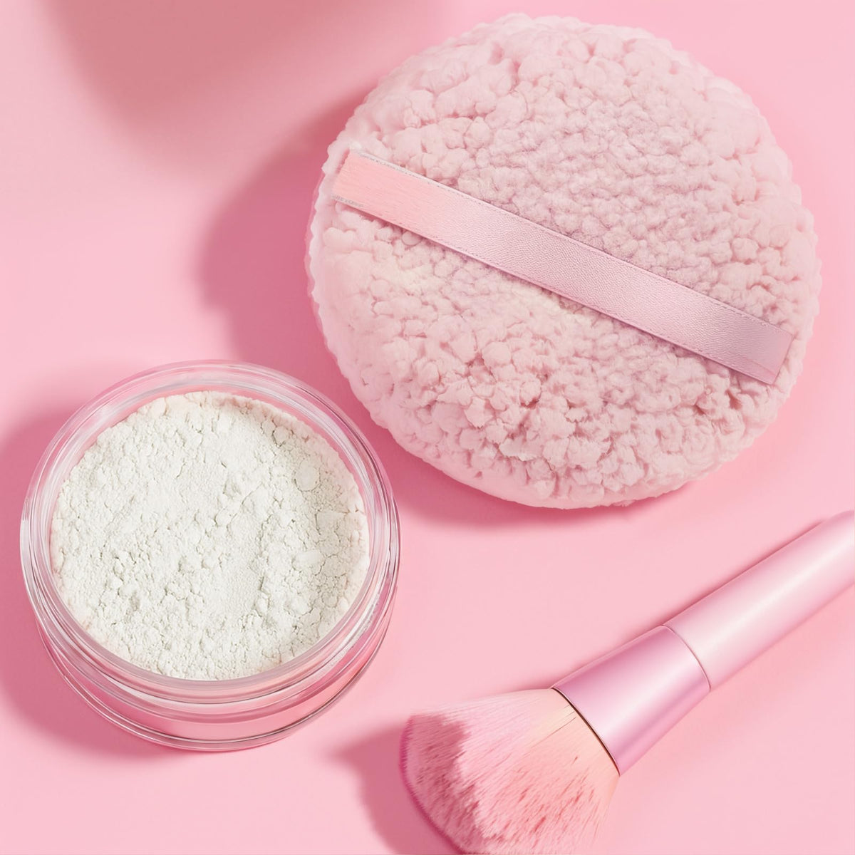 YONEEKSS Large Puff for Body Powder,Oversized Dust Puffs and Container for Women, 6in x 3in Extra Soft Pink Powder Dusting Puffs