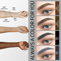 HZZYJ Eyebrow Pencil with 4 Micro-Fork Tip Long-lasting Waterproof Eyebrow Pen and Smudgeproof Brow Pen,Creates Natural Looking Defined Eyebrows (Dark brown)