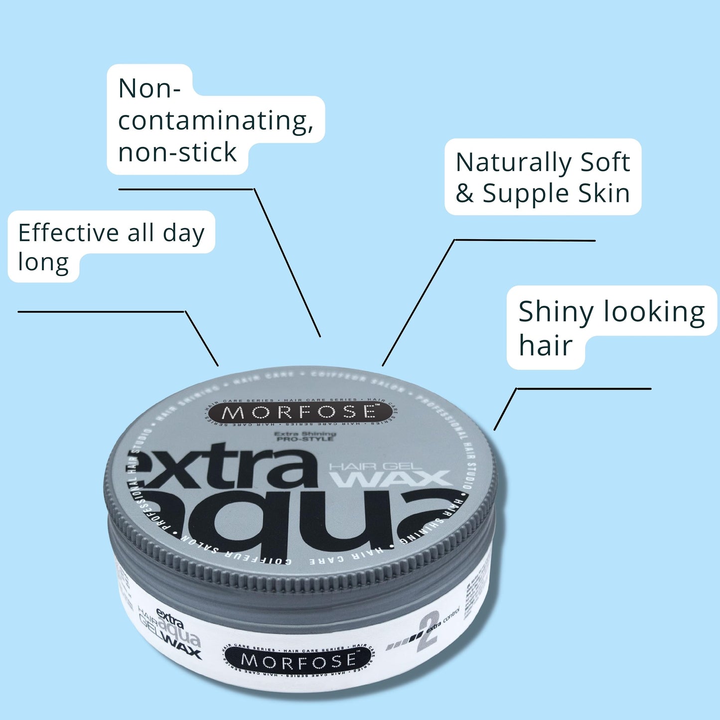 Morfose Aqua Hair Wax (Extra Aqua, 175 ml (Pack of 3))