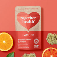 Immune Support Supplement – Together Health – Whole Food Nutrients – Vitamin C, Zinc, Selenium & Live Bacteria – Vegan Friendly – Made in The UK – Pack of 2-60 Vegecaps