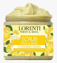 Lorenti Lemon Scrub 500 ML Face & Body | Firming & Radiant Supports Collagen Production Anti Aging and Wrinkle
