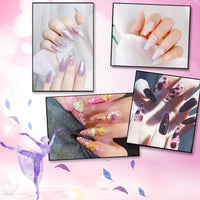 1000pcs French Coffin Ballerina Nail Tips Acrylic Nails Artificial Half False Flake Nail Tips 10 sizes with Clear Plastic Cases for Nail Salon Nail Shop DIY Nail Art (Clear+Natural)
