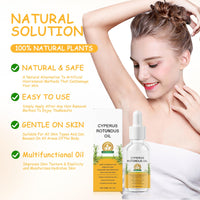 Kighdel 2 PCS Cyperus Rotundus Oil,Natural Ingredients Cyperus Oil,Cyprus Rotundus Oil,Multi-purpose Body Hair Reduction Oil,Gentle & Effective,Moisturizing & Soothing,for All Skin Types(30ml)