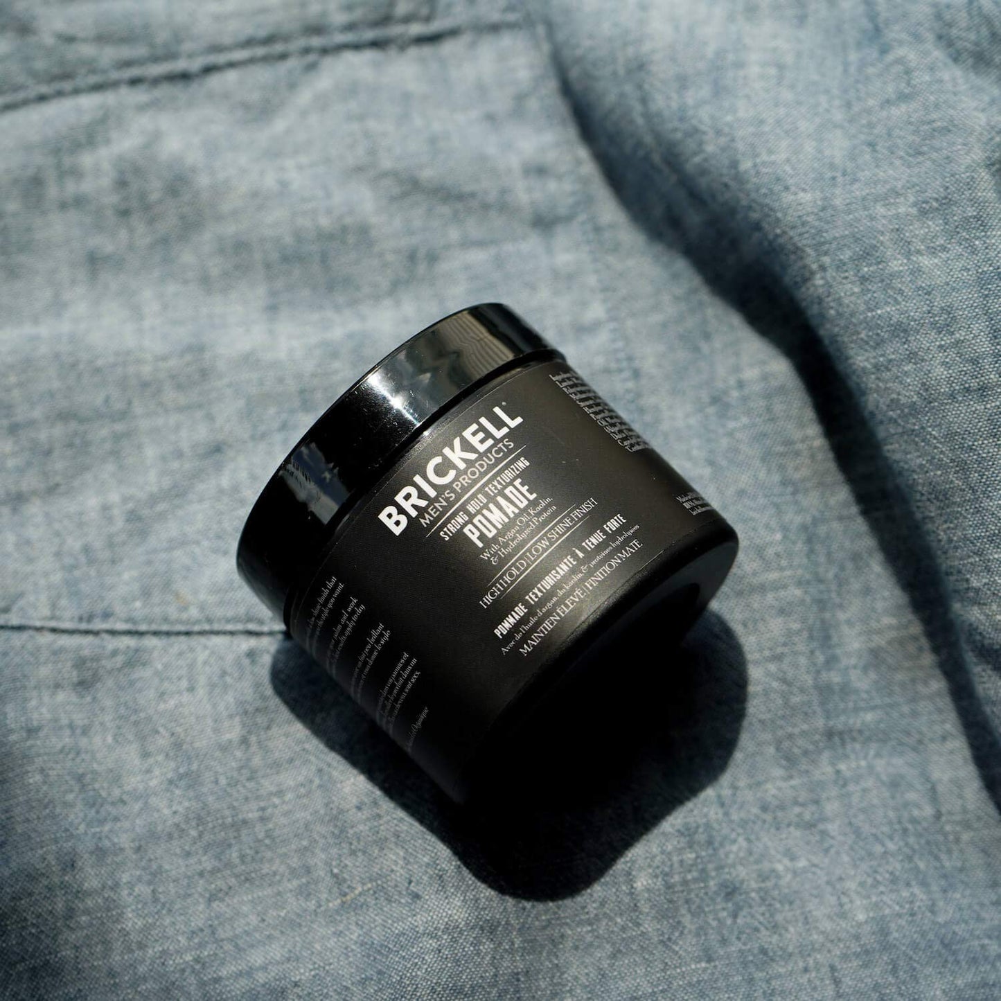 Brickell Men's Strong Hold Texturizing Pomade For Men, Natural and Organic, Pliable Fiber Pomade, 59 ml, Scented