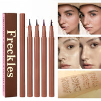 Xunzhi Freckle Pen,Waterproof Freckle Pen,Natural Lifelike F-reckle Makeup P-en,Water Resistant Faux Freckles,Fake Freckles,Waterproof Longlasting Soft Dot Sopt F-reckle,Small Round Head F-reckles P-en,02#