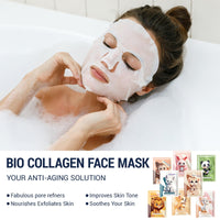 Bettinay 8 PCS Kids Face Masks for Girls, Childrens Cute Cartoon Animal Hydrating Mask for All Skin Types