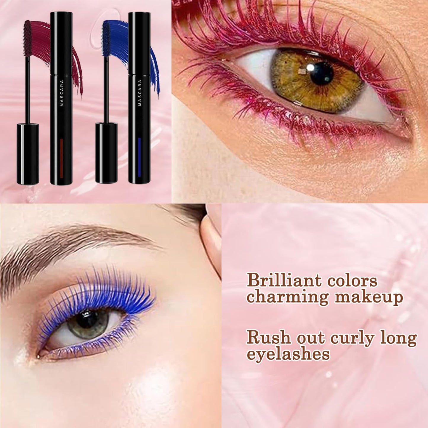 Generic Navy Blue Waterproof Tubing Mascara β Deep Blue Colored Volumizing & Curling Mascara β Long Lasting, Smudge-Proof, Easy to Remove Eye Makeup Highly Pigmented for Bold Lash Looks (blue)