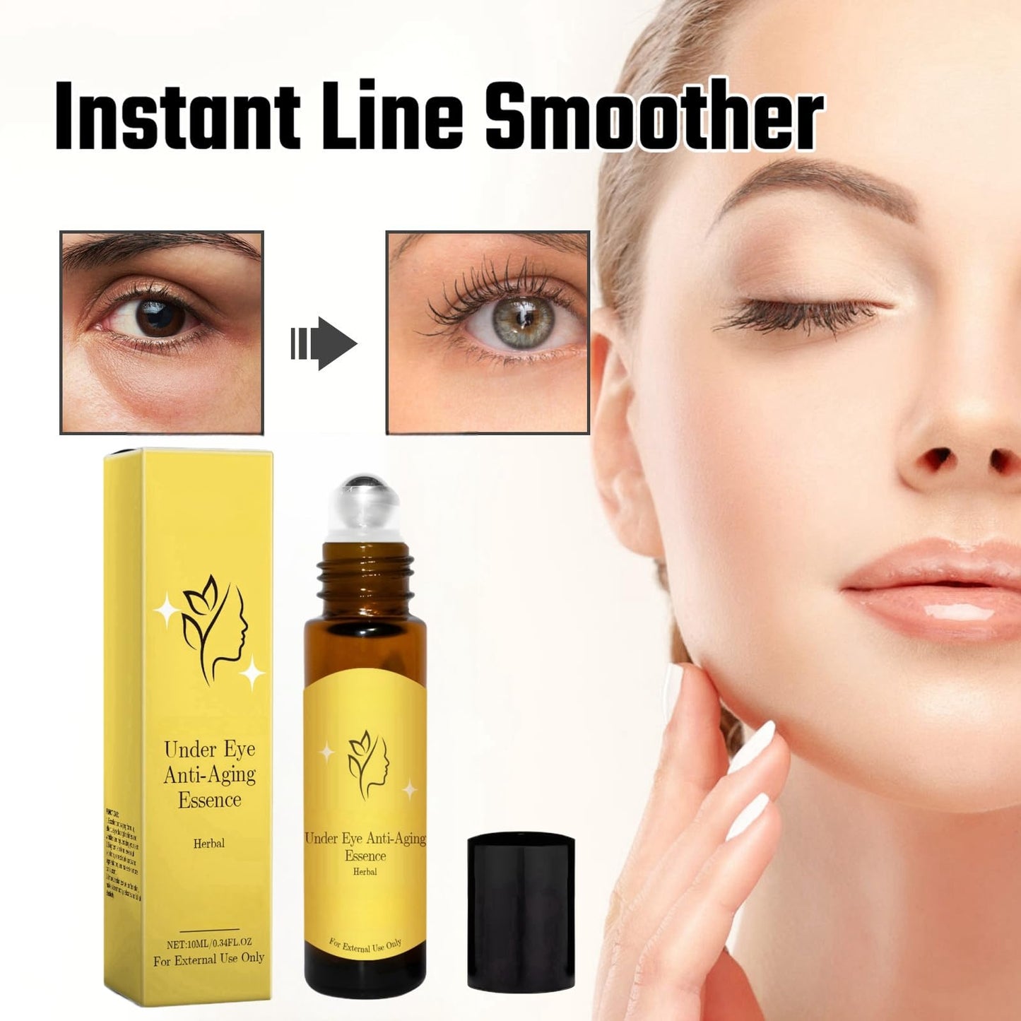 Jinjiar Rollerball Castor Oil,Castor Oil and Frankin-cense Eye Roller Ball Oil,Eye Cream for Dark Circles and Puffy Eyes,Rollerball for Eyes,Castor Oil for Skin,Eye Cream Anti Aging,Castor Oil Eye Roller