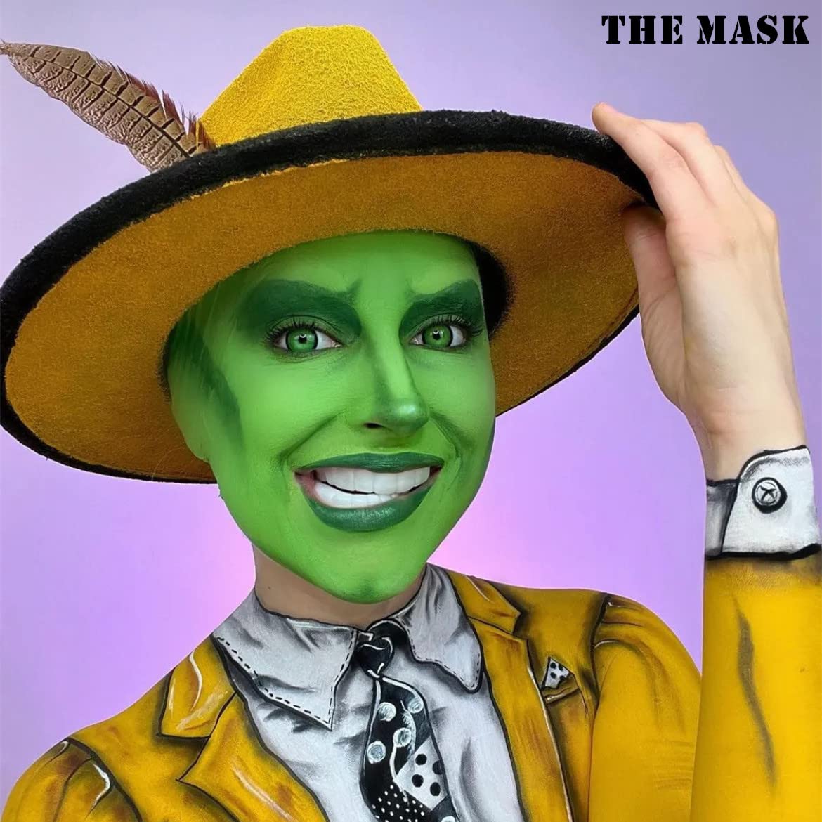 Go Ho 6 Colors Green Face Body Paint,Cream Washable Formula Face Painting for Halloween Cosplay,Body Paint FX Makeup Palette,Professional Face Paint Green Makeup