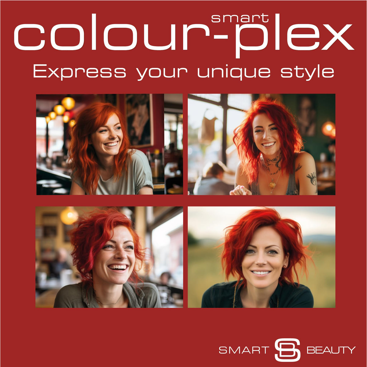 Smart Beauty Hollywood Red Hair Dye Permanent + Plex Anti-Breakage Technology Protects Rebuilds Restores Hair Structure Bright Red Permanent Hair Colour PPD Free Hair Dye Vegan Hair Dye & Cruelty Free
