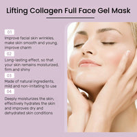 Xinyig Bio Real Deep Lifting Mask,Collagen Face Masks Skincare Sheet for Woman,3D L/ifting C/ollagen Full Face Tension Gel M/ask,Deep Co/llagen Anti Wrinkle Lifting Ma/sk,Overnight Collagen Fa/ce Mask