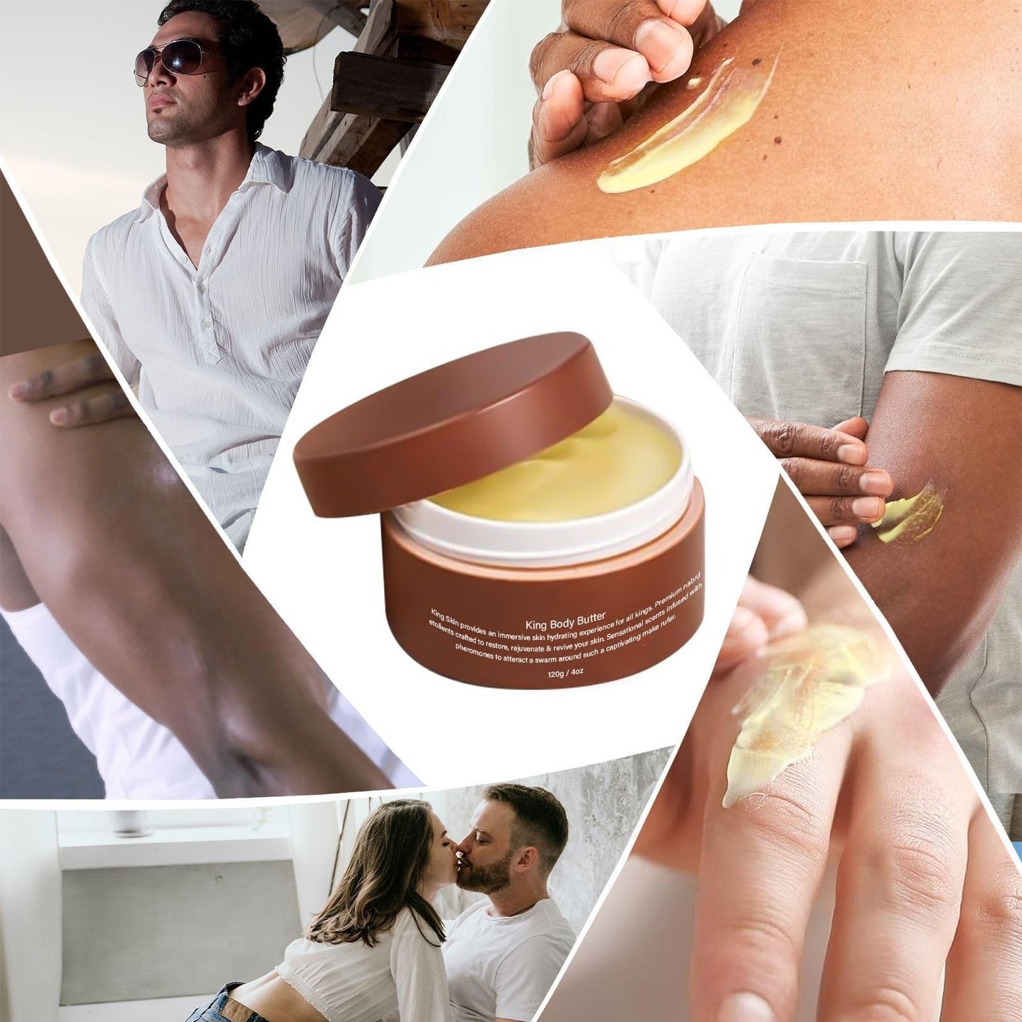 QinZiEn Skin Body Butter for Men,Organic Cologned Body But-ter,Firming Moisturizing Body B-utter,Body Lotion Scented,B-ody Lotion for Very Dry Skin,Skin Balancing Jojoba Oil,B-ody Skin Care