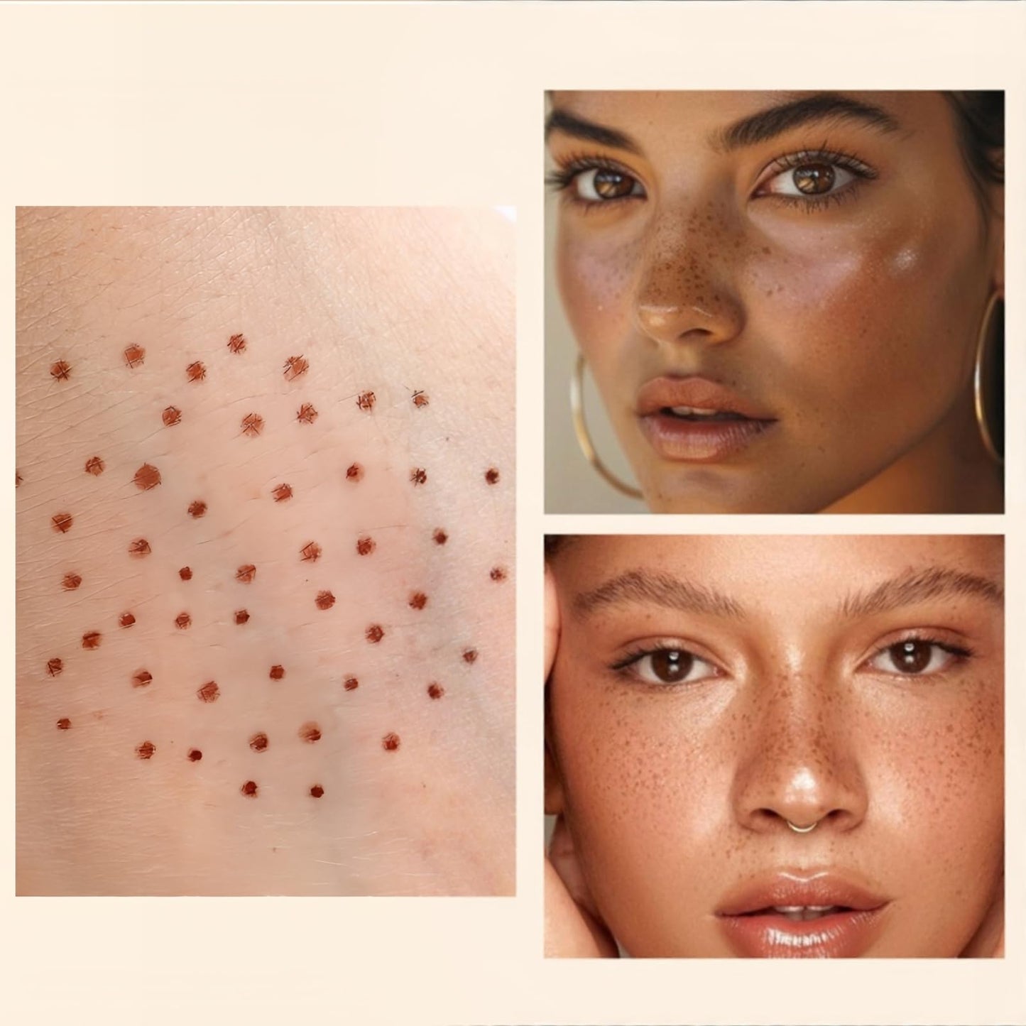 Xunzhi Freckle Pen,Waterproof Freckle Pen,Natural Lifelike F-reckle Makeup P-en,Water Resistant Faux Freckles,Fake Freckles,Waterproof Longlasting Soft Dot Sopt F-reckle,Small Round Head F-reckles P-en,02#